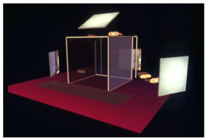 CAVE：CAVE Automatic Virtual Environment（C.Cruz－Niera, T.A.DeFanti, 1992）の図