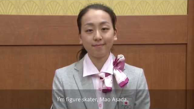 Message from figure skater, Mao Asada(Sochi Olympic Athlete)