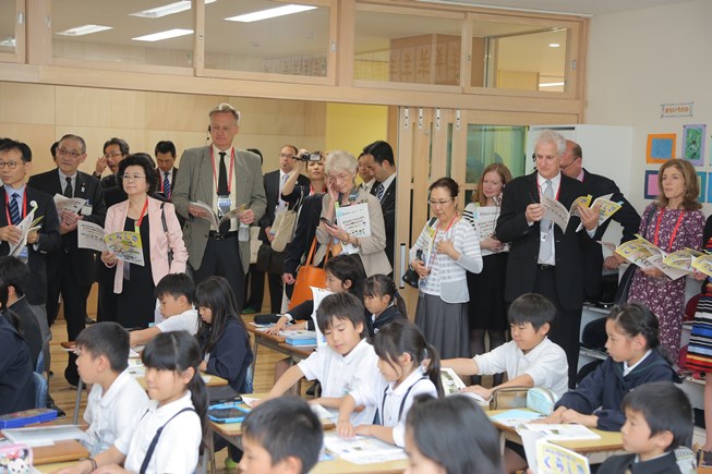 倉敷市立老松小学校での様子