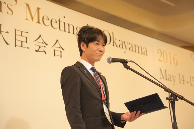 地元歓迎レセプションの様子 地元歓迎レセプションの様子