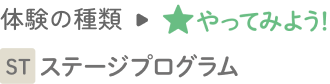 体験の種類→やってみよう ステージプログラム