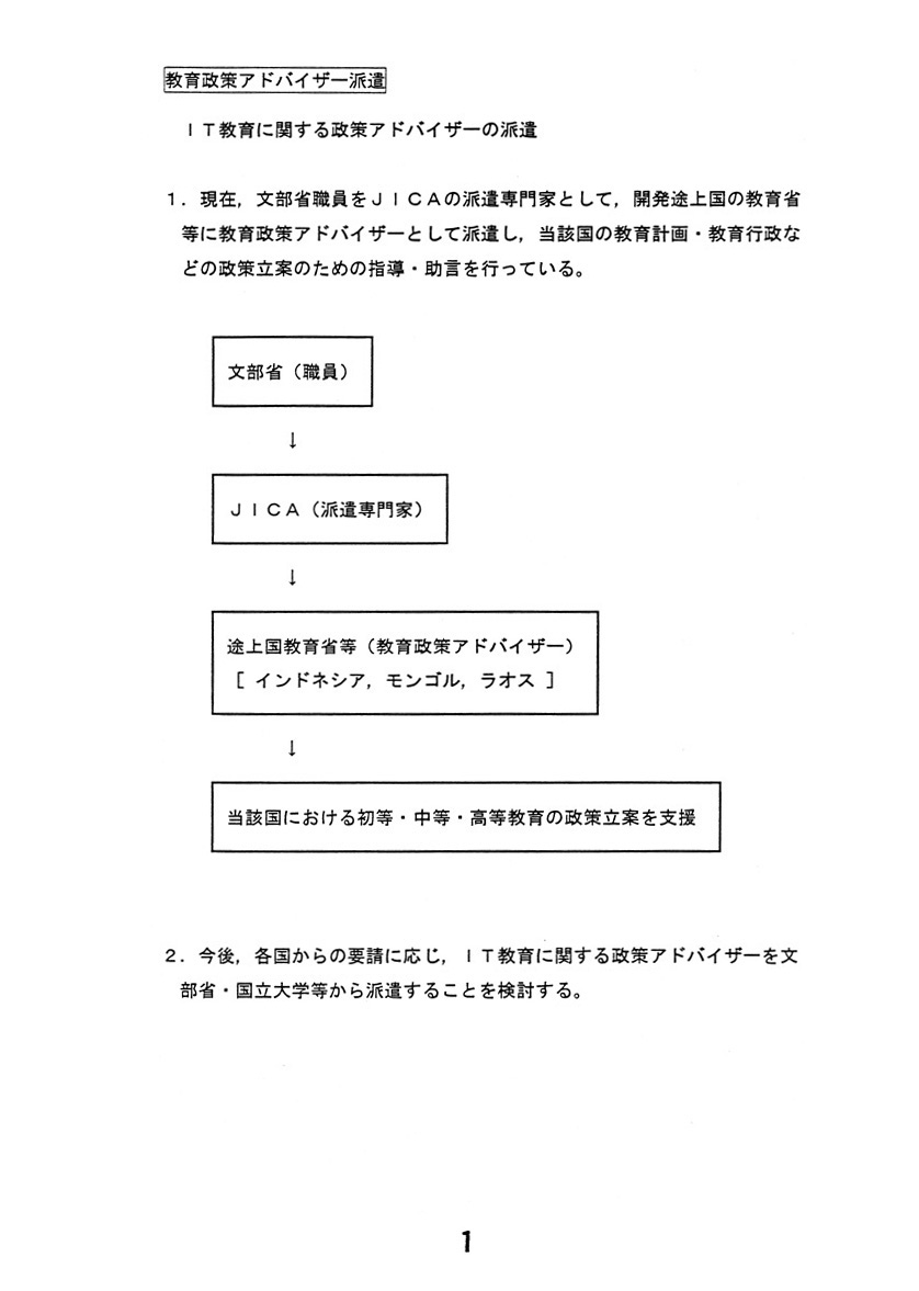 提言案における施策の例