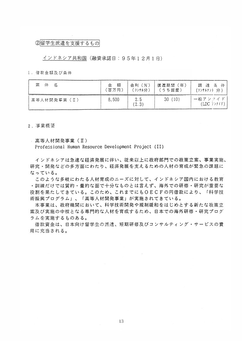円借款による人材育成支援について