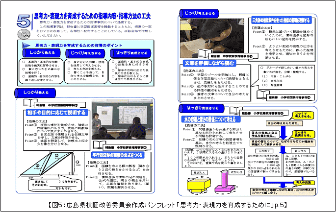 【図5：広島県検証改善委員会作成パンフレット「思考力・表現力を育成するために」p.5】