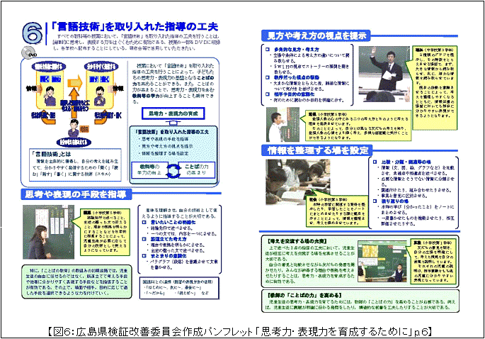 【図6：広島県検証改善委員会作成パンフレット「思考力・表現力を育成するために」p.6】