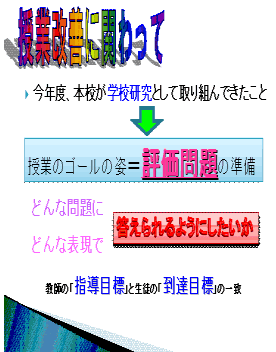 授業改善に関わって