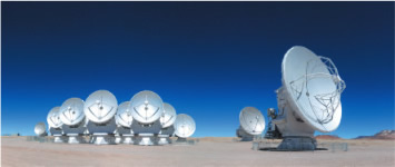 アルマ望遠鏡モリタアレイ（提供：ALMA（ESO/NAOJ/NRAO））