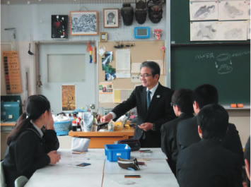 文化庁長官による中学校訪問