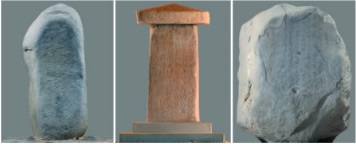 「上野三碑」（左から山上碑，多胡碑，金井沢碑）（写真提供：群馬県）