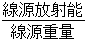 線源放射能わる線源重量