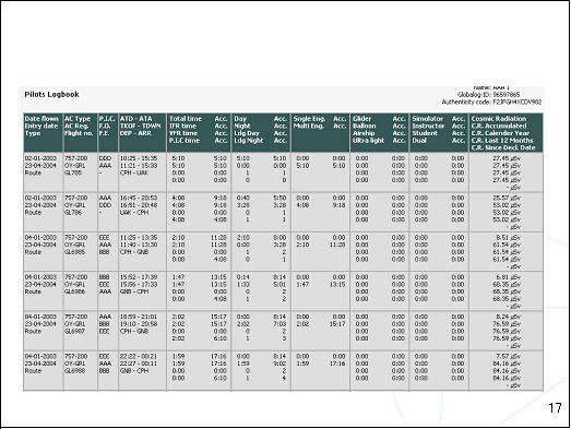 pilots Logbook