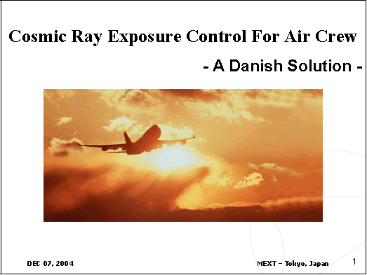 cosmic ray exposure control for air crew@ʐ^