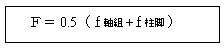 F=0.5(f軸組+f柱脚)