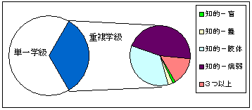 知的障害養護学校の割合のグラフ