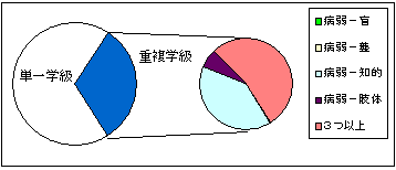 病弱養護学校の割合のグラフ