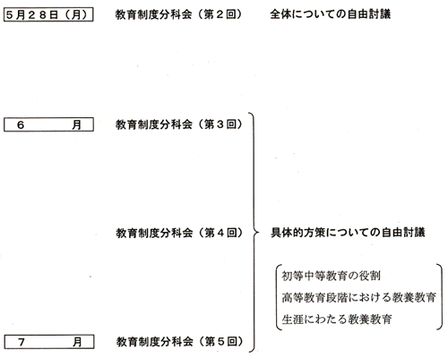 当面の審議スケジュール（案）