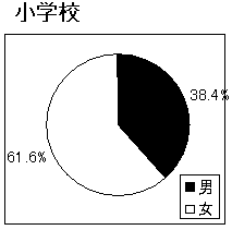 小学校の男女構成のグラフ