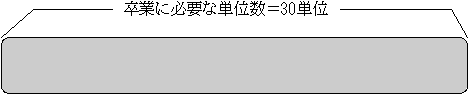 卒業に必要な単位数＝30単位