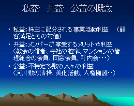 利益ー共益ー公益の概念の図