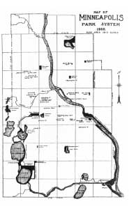ミネアポリス・パークシステム 1905の図