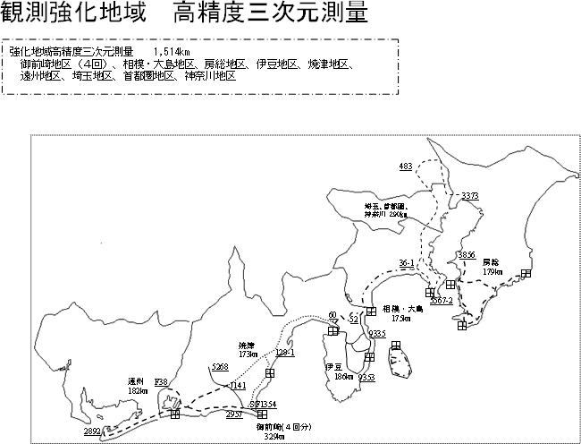 観測強化地域 高精度三次元測量