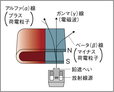 放射線の種類と磁石の影響