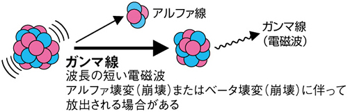 ガンマ線の放出