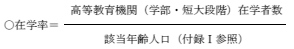 在学率の式