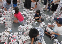 段ブロックでタワーを作ろう!写真