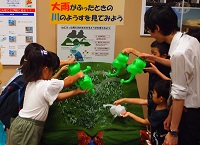 大雨がふったときの川のようすを見てみよう写真