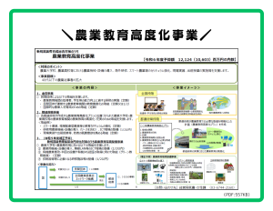 農業教育高度化のPDF557KB