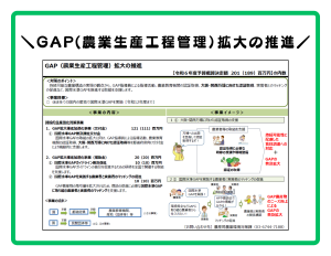 農林水産省のGAP拡大の推進のPDFへリンクします