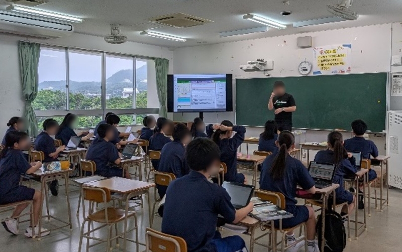 取組開始時の説明の様子