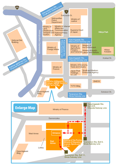 Map of MEXT