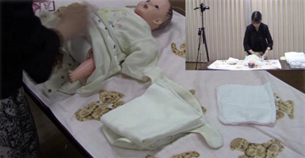 経験がない生徒が多い「おむつ替え」は、動画視聴が効果的だったという。