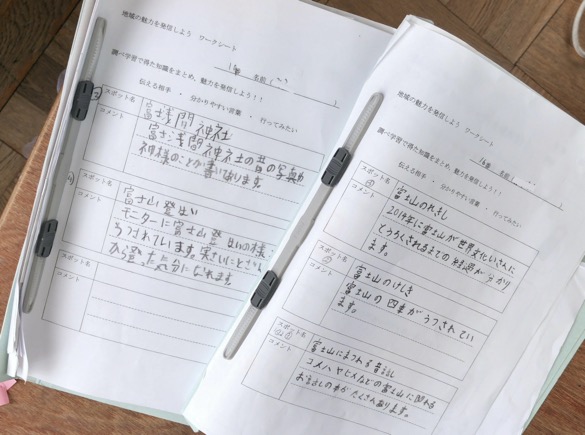 発信内容についてまとめた様子