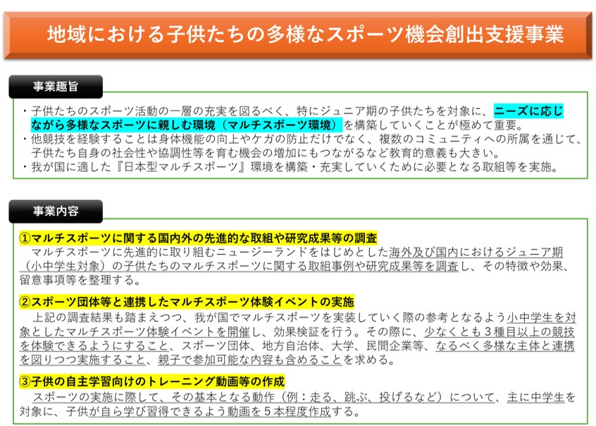 マルチスポーツについて