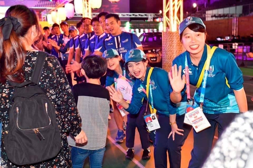 RWC2019におけるボランティア活動の様子