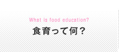 What is food education 食育って何？