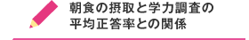 朝食の摂取と学力調査の平均正答率との関係